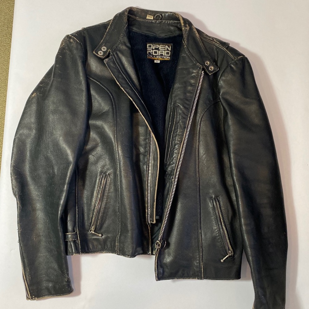 Open Road. Motorcycle Jacket, Leather.
